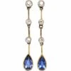 Edwardian 15ct Gold, Diamond & Sapphire Drop Earrings 2 Edwardian 15ct Gold, Diamond & Sapphire Drop Earrings -Antique Jewellery Company 28e063f7 dsc08072 scaled 1