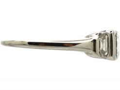 18ct White Gold, Three Stone Baguette Diamond Ring -Antique Jewellery Company 28e62c26 dsc03036 scaled 1