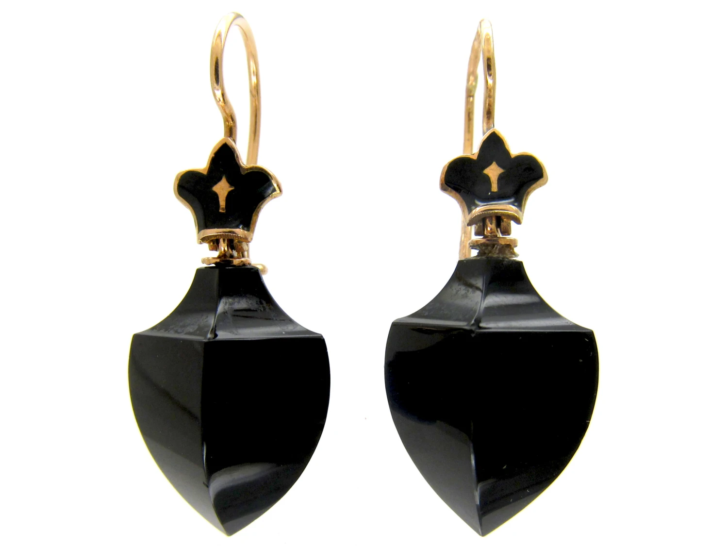 Onyx & Enamel Earrings 4 Onyx & Enamel Earrings - Image 2