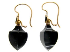 Onyx & Enamel Earrings 7 Onyx & Enamel Earrings -Antique Jewellery Company 292b