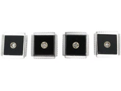 9ct White Gold & Diamond Dress Set In Original Case 15 9ct White Gold & Diamond Dress Set In Original Case -Antique Jewellery Company 293262b2 dsc02412