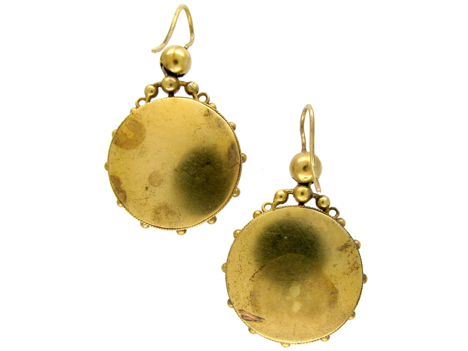 Ruby & Diamond 15ct Gold Victorian Earrings 4 Ruby & Diamond 15ct Gold Victorian Earrings - Image 2