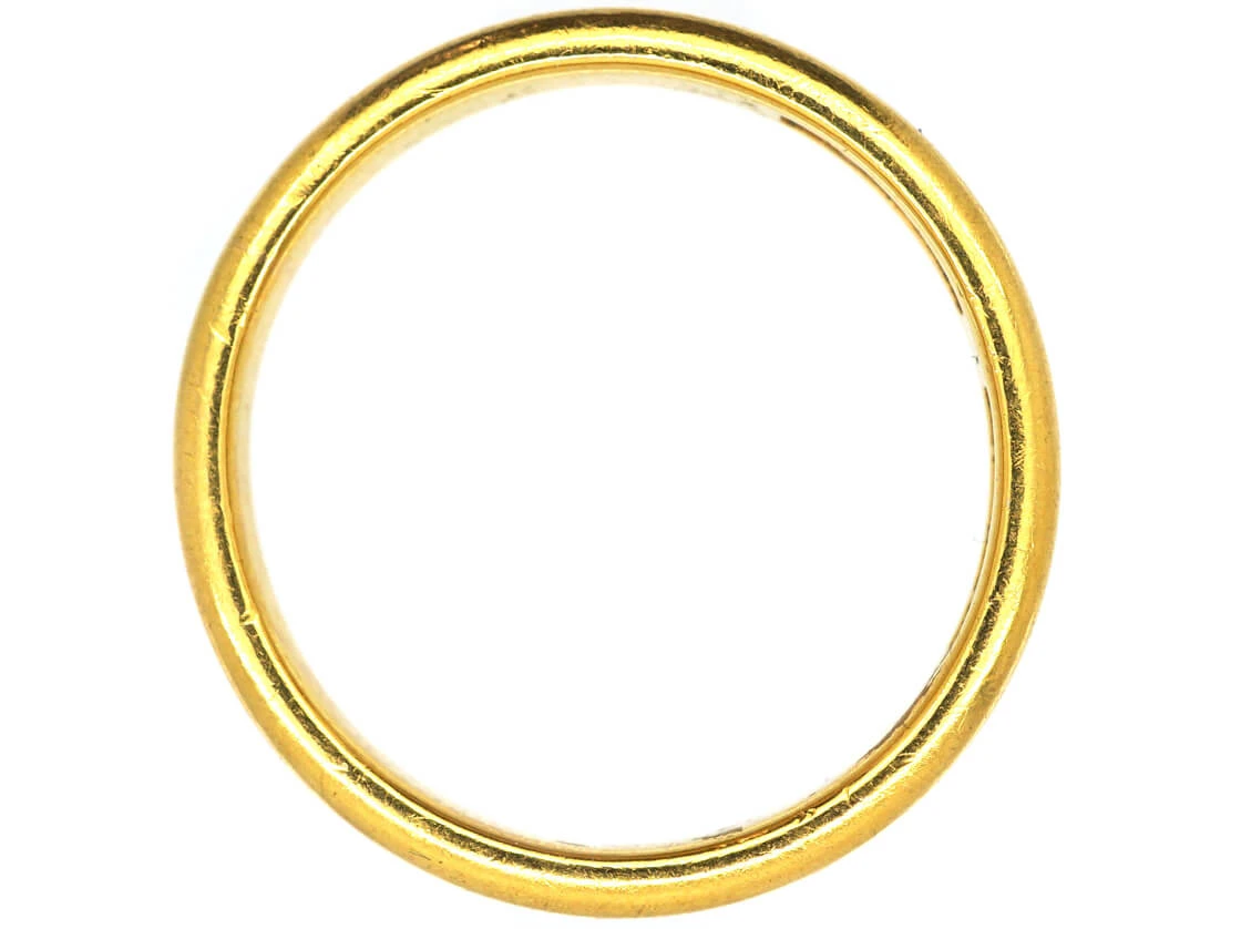 Edwardian 22ct Gold Wedding Band 5 Edwardian 22ct Gold Wedding Band - Image 3