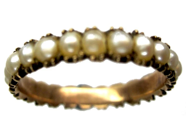 Georgian Split Pearl Eternity Ring 4 Georgian Split Pearl Eternity Ring - Image 2