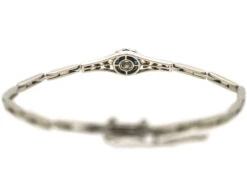 Art Deco Platinum, Diamond Emerald & Sapphire Bracelet 6 Art Deco Platinum, Diamond Emerald & Sapphire Bracelet -Antique Jewellery Company 29ba5806 dsc09946 scaled 1