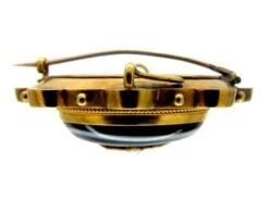 Banded Onyx 18ct Gold Brooch 7 Banded Onyx 18ct Gold Brooch -Antique Jewellery Company 29c1287490481 752