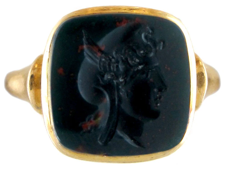Bloodstone Intaglio Ring 3 Bloodstone Intaglio Ring