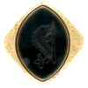 Victorian Dolphin Intaglio 15ct Gold Signet Ring 1 Victorian Dolphin Intaglio 15ct Gold Signet Ring -Antique Jewellery Company 2a1333990493 92