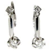 Art Deco 18ct White Gold Diamond Drop Earrings -Antique Jewellery Company 2a7