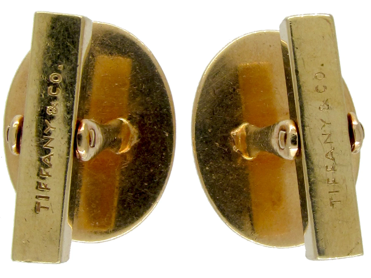 Tiffany & Co. 18ct Gold & Diamond Cufflinks 5 Tiffany & Co. 18ct Gold & Diamond Cufflinks - Image 3