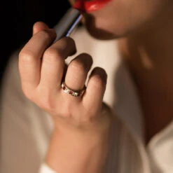 Art Deco 18ct White Gold, Ruby & Diamond Eternity Ring 9 Art Deco 18ct White Gold, Ruby & Diamond Eternity Ring -Antique Jewellery Company 2b