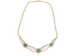 Gold,Turquoise & Mississippi Pearl Necklace By Murrle Bennett 9 Gold,Turquoise & Mississippi Pearl Necklace By Murrle Bennett -Antique Jewellery Company 2b1 2