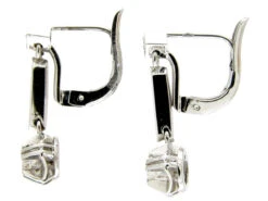 Art Deco 18ct White Gold Diamond Drop Earrings 10 Art Deco 18ct White Gold Diamond Drop Earrings -Antique Jewellery Company 2b3