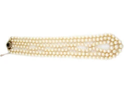Three Strand Pearl Necklace 8 Three Strand Pearl Necklace -Antique Jewellery Company 2b5