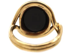 Victorian 18ct Gold Signet Ring With Onyx Intaglio Of A Crest 9 Victorian 18ct Gold Signet Ring With Onyx Intaglio Of A Crest -Antique Jewellery Company 2b623685 dsc03595