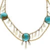 Gold,Turquoise ​& Mississippi Pearl Necklace By Murrle Bennett -Antique Jewellery Company 2c1 3