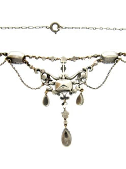 Blue & White Paste Edwardian Festoon Necklace 8 Blue & White Paste Edwardian Festoon Necklace -Antique Jewellery Company 2c1329693011 852