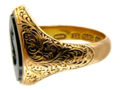 Victorian Dolphin Intaglio 15ct Gold Signet Ring -Antique Jewellery Company 2c1333990494 762