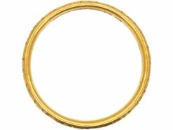 Edwardian 22ct Gold Wedding Ring With Flower Detail 9 Edwardian 22ct Gold Wedding Ring With Flower Detail -Antique Jewellery Company 2c2b4d8f gold engraved wedding band2 scaled 1