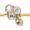 Edwardian 18ct Gold & Platinum Three Leaf Clover Ring Set With Diamonds -Antique Jewellery Company 2c47611e dsc03041 scaled 1