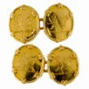 Victorian Gold Engraved Seal Opening Locket Cufflinks