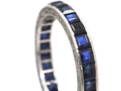 Art Deco Platinum & Square Cut Sapphire Eternity Ring 7 Art Deco Platinum & Square Cut Sapphire Eternity Ring -Antique Jewellery Company 2d2a6f6a dsc08474 scaled 1