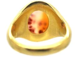 Victorian 18ct Gold & Orange Moss Agate Signet Ring -Antique Jewellery Company 2d6945e6 dsc04460 scaled 1