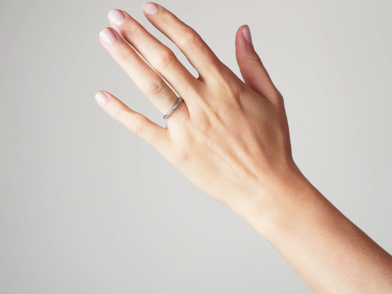 18ct White Gold Tramline Set Diamond Eternity Ring 4 18ct White Gold Tramline Set Diamond Eternity Ring - Image 2