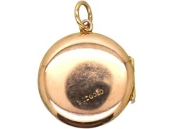 Edwardian 9ct Gold Small Round Locket With Engraved Leaf Motif 9 Edwardian 9ct Gold Small Round Locket With Engraved Leaf Motif -Antique Jewellery Company 2e588c7d dsc04024 scaled 1