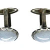 Grey Agate Cufflinks 2 Grey Agate Cufflinks -Antique Jewellery Company 301