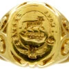 18ct Gold Signet Ring With The Motto ‘Love Serves’