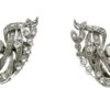 Diamond & Platinum Clip-on Earrings -Antique Jewellery Company 30a