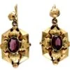 Garnet 15ct Gold Victorian Earrings 1 Garnet 15ct Gold Victorian Earrings -Antique Jewellery Company 30a1282569878 891