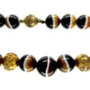 Onyx & Silver Gilt Bead Necklace 2 Onyx & Silver Gilt Bead Necklace -Antique Jewellery Company 30a1311769841 544