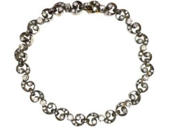 19th CenturyFrench 18ct Gold & Silver, Diamond Bracelet