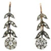 Edwardian Diamond Flower Drop Earrings 2 Edwardian Diamond Flower Drop Earrings -Antique Jewellery Company 313a