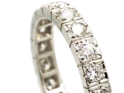 Art Deco French 18ct White Gold & Diamond Eternity Ring 9 Art Deco French 18ct White Gold & Diamond Eternity Ring -Antique Jewellery Company 31462a62 dsc07339