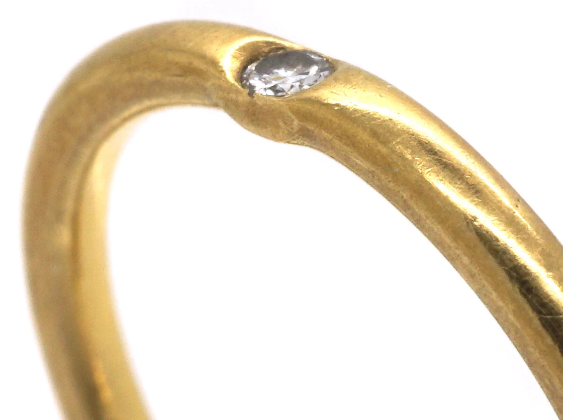 18ct Gold & Diamond Wedding Ring 4 18ct Gold & Diamond Wedding Ring - Image 2