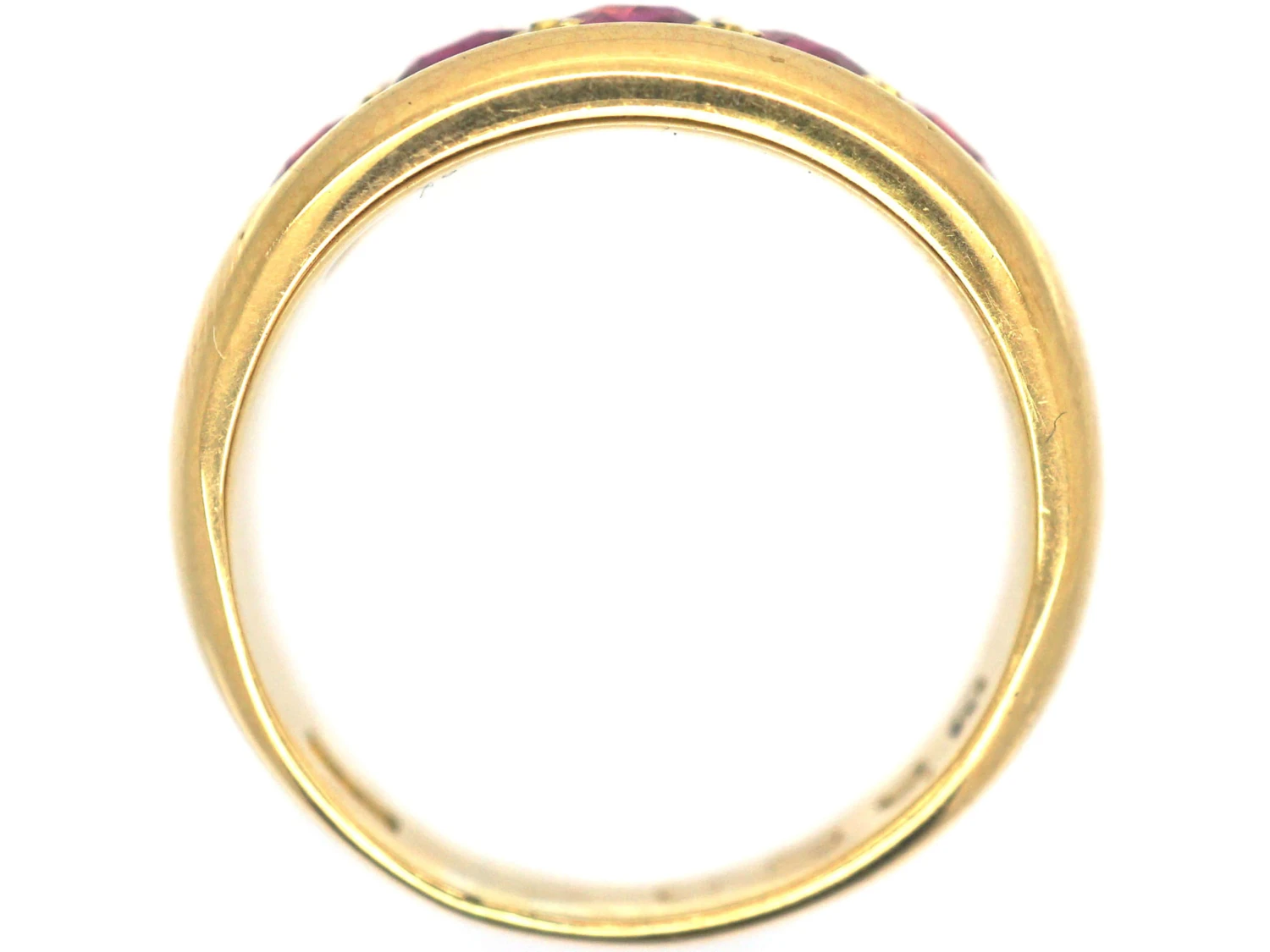 Victorian 18ct Gold, Five Stone Pink Sapphire Ring 6 Victorian 18ct Gold, Five Stone Pink Sapphire Ring - Image 4