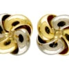 18ct Two Colour Gold Knot Earrings 2 18ct Two Colour Gold Knot Earrings -Antique Jewellery Company 323a 1