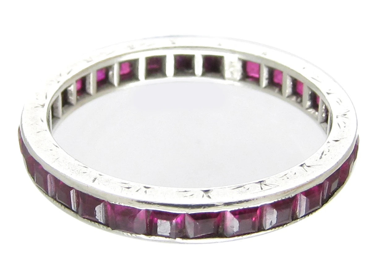 Art Deco Ruby Eternity Ring 4 Art Deco Ruby Eternity Ring - Image 2