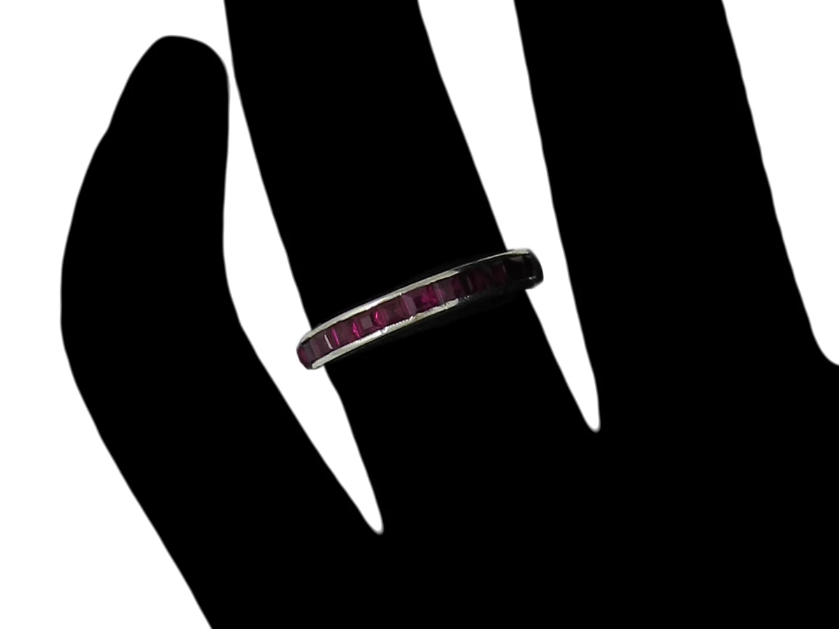 Art Deco Ruby Eternity Ring 7 Art Deco Ruby Eternity Ring - Image 5