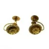 15ct Gold Etruscan Style Flower Earrings