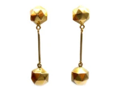 Gold Ball Drop Earrings