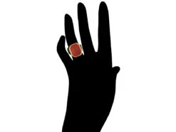 Large 18ct Gold Carnelian Signet Ring -Antique Jewellery Company 32f
