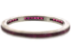 Art Deco Platinum Narrow French Cut Ruby Eternity Ring 10 Art Deco Platinum Narrow French Cut Ruby Eternity Ring -Antique Jewellery Company 330b8cd0 dsc08704