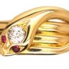 Victorian 18ct Gold Snake Ring With Diamond & Ruby Eyes -Antique Jewellery Company 33439dc4 dsc06156 scaled 1