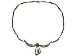 Silver Marcasite Bow Necklace -Antique Jewellery Company 33c1269209274 195