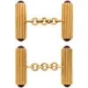 French Art Deco 18ct Gold & Cabochon Ruby Cufflinks 2 French Art Deco 18ct Gold & Cabochon Ruby Cufflinks -Antique Jewellery Company 345d963a dsc08839 scaled 1