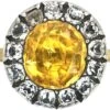Georgian Gold, Foiled Citrine & White Topaz Cluster Ring